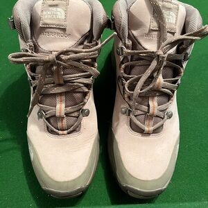 The North Face Gray and Tan Hiking Boots